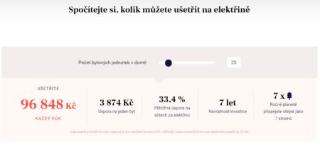 Na stránkách Domy sobě se mohou SVJ přesvědčit, že bytové domy dokážou ušetřit přes 30 % na účtech za elektřinu