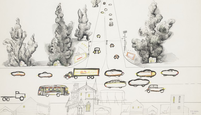 Saul Steinberg, spisovatel, který kreslil. Jednoduše a vtipně